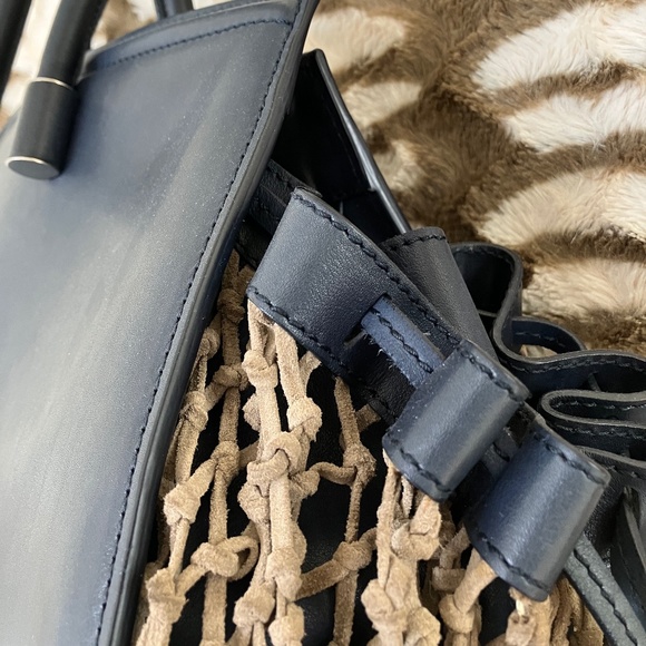 Bally bag Light Marine Fawn Donna Calf Woven used condition check pic for flaws - Picture 13 of 16